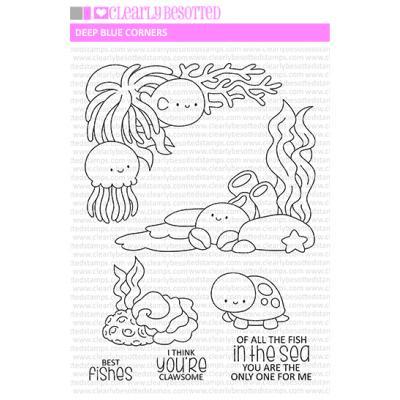 Clearly Besotted Stempel - Deep Blue Corners